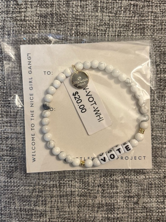 Little Words Project Jewelry - The Little Words Project White 'VOTE' Beaded Bracelet